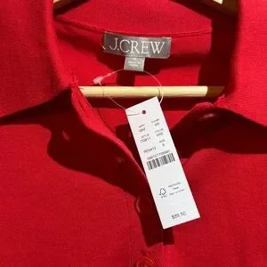 J. Crew short-sleeve sweater-polo in premium ultra-fine cotton small